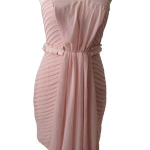 NWT BCBGeneration Pleated Strapless Cocktail Party Pink Dress